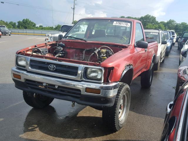 4TARN01P9RZ168891 - 1994 TOYOTA PICKUP 1/2 MAROON photo 2