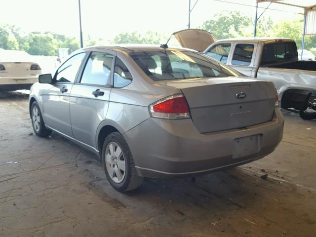 1FAHP34N28W231051 - 2008 FORD FOCUS S/SE SILVER photo 3