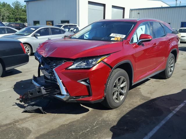 JTJDZKCAXJ2000730 - 2018 LEXUS RX 350 L RED photo 2