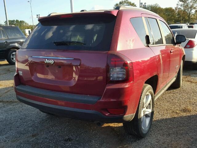 1C4NJCBB5ED600564 - 2014 JEEP COMPASS SP RED photo 4