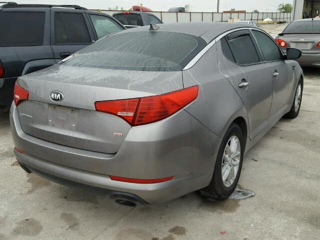 5XXGM4A72DG229967 - 2013 KIA OPTIMA LX GRAY photo 4