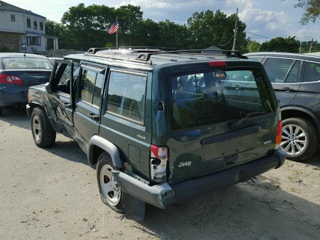 1J4FF28S8YL148704 - 2000 JEEP CHEROKEE S GREEN photo 3