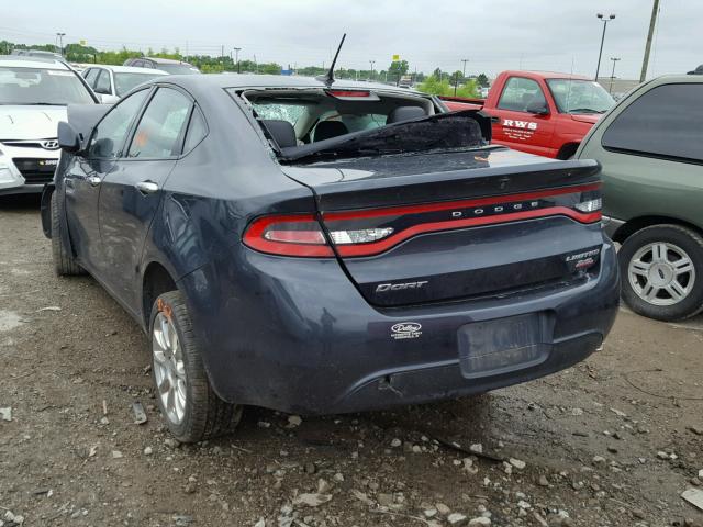 1C3CDFCB7ED699584 - 2014 DODGE DART LIMIT BLUE photo 3