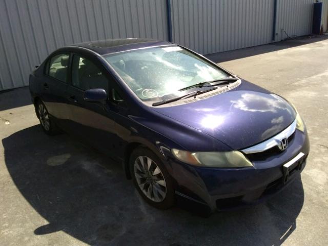 2HGFA16999H510991 - 2009 HONDA CIVIC EXL BLUE photo 1