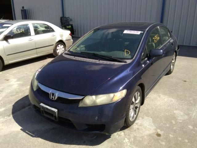 2HGFA16999H510991 - 2009 HONDA CIVIC EXL BLUE photo 2