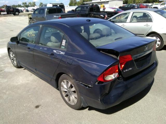 2HGFA16999H510991 - 2009 HONDA CIVIC EXL BLUE photo 3
