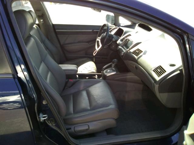 2HGFA16999H510991 - 2009 HONDA CIVIC EXL BLUE photo 5