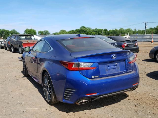 JTHSM5BCXH5003048 - 2017 LEXUS RC 300 BLUE photo 3