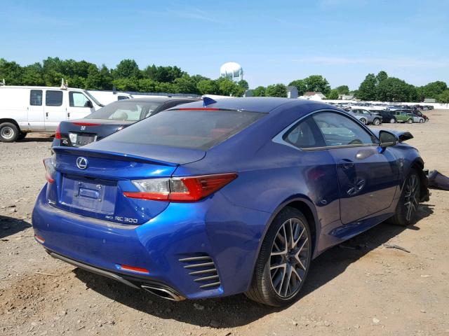 JTHSM5BCXH5003048 - 2017 LEXUS RC 300 BLUE photo 4