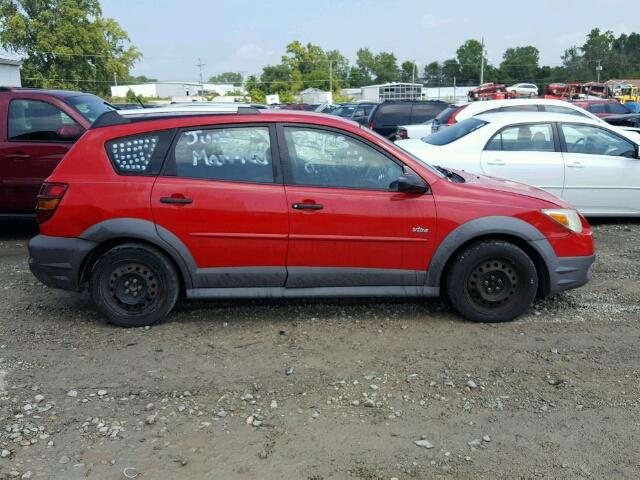 5Y2SL65876Z454686 - 2006 PONTIAC VIBE RED photo 9