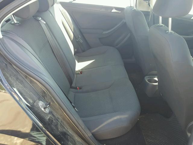 3VW2K7AJ8CM347447 - 2012 VOLKSWAGEN JETTA BASE Սև լուսանկար 6