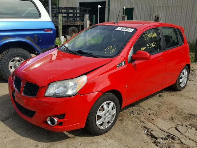 KL2TD66E79B655543 - 2009 PONTIAC G3 RED photo 2