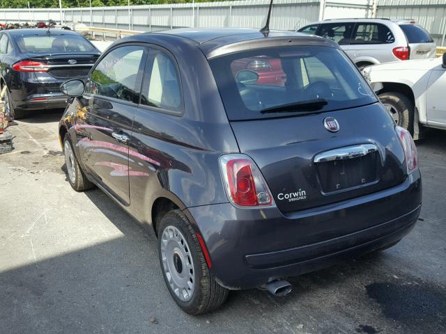 3C3CFFAR1FT598479 - 2015 FIAT 500 POP GRAY photo 3