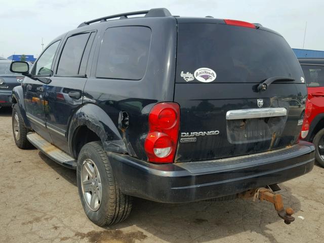 1D8HB58D85F509485 - 2005 DODGE DURANGO LI BLACK photo 3