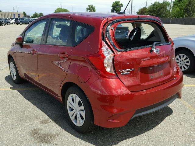 3N1CE2CP4HL352616 - 2017 NISSAN VERSA NOTE RED photo 3