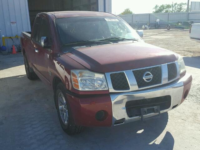 1N6AA06A14N561170 - 2004 NISSAN TITAN XE/S MAROON photo 1