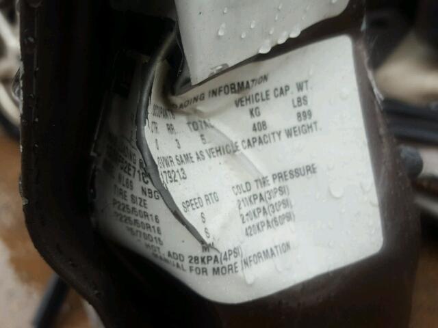 1G3NF52E71C179213 - 2001 OLDSMOBILE ALERO GLS 米色 照片 10