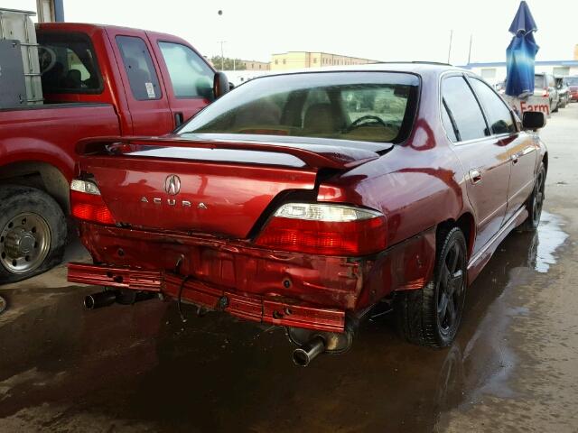 19UUA56683A044965 - 2003 ACURA 3.2 TL MAROON photo 4