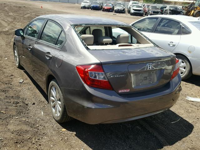 19XFB2F91CE308327 - 2012 HONDA CIVIC EXL GOLD photo 3