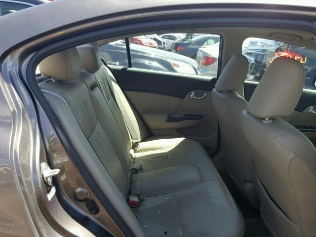 19XFB2F91CE308327 - 2012 HONDA CIVIC EXL GOLD photo 6