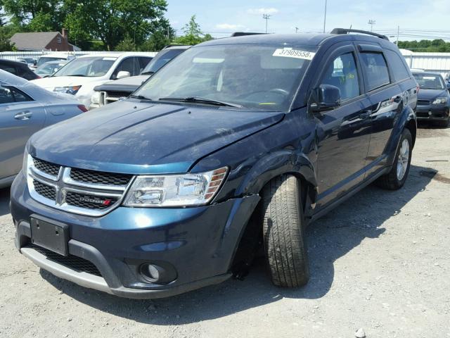 3C4PDCBG8ET184144 - 2014 DODGE JOURNEY SX BLUE photo 2