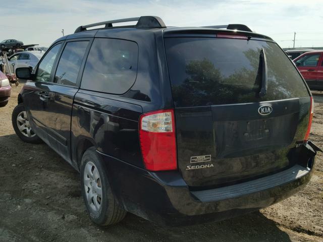 KNDMB233566039718 - 2006 KIA SEDONA EX BLACK photo 3