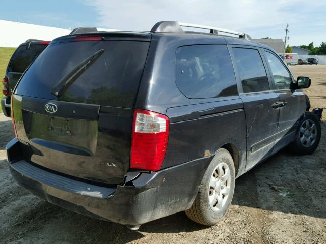 KNDMB233566039718 - 2006 KIA SEDONA EX BLACK photo 4