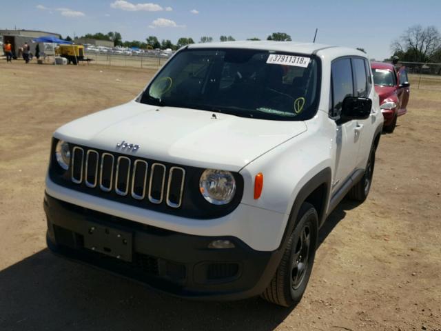 ZACCJBATXGPE06788 - 2016 JEEP RENEGADE S WHITE photo 2
