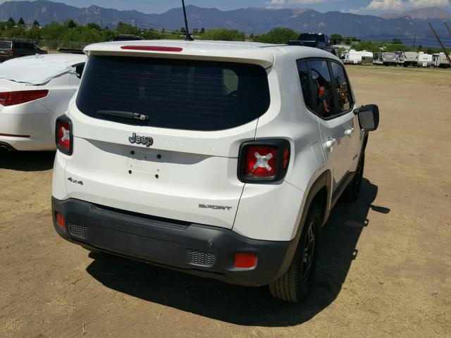 ZACCJBATXGPE06788 - 2016 JEEP RENEGADE S WHITE photo 4