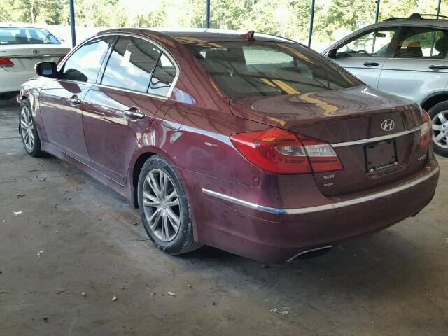 KMHGC4DDXCU185628 - 2012 HYUNDAI GENESIS BURGUNDY photo 3