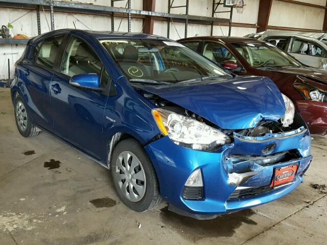 JTDKDTB36E1562587 - 2014 TOYOTA PRIUS C BLUE photo 1