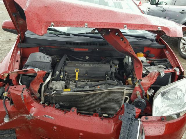 KL1TD5DE2BB251637 - 2011 CHEVROLET AVEO LS RED photo 7