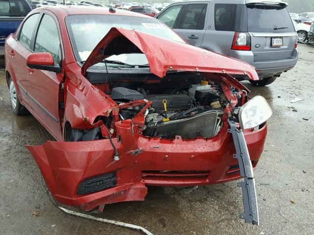 KL1TD5DE2BB251637 - 2011 CHEVROLET AVEO LS RED photo 9