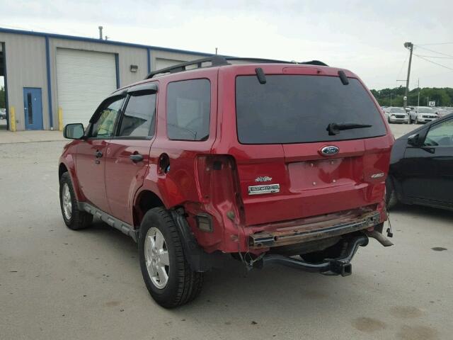 1FMCU93799KB28037 - 2009 FORD ESCAPE XLT RED photo 3