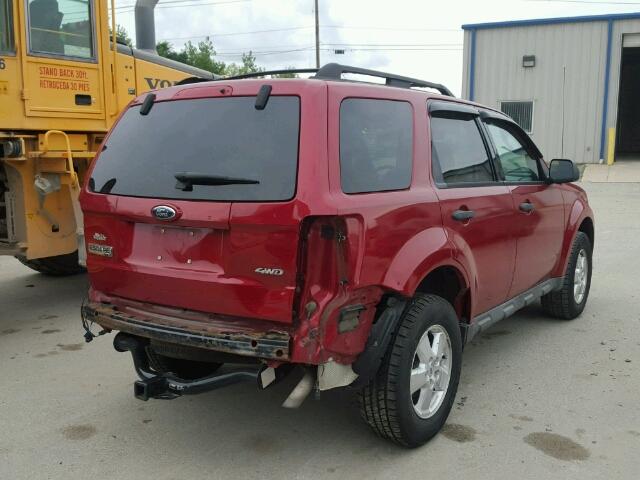 1FMCU93799KB28037 - 2009 FORD ESCAPE XLT RED photo 4
