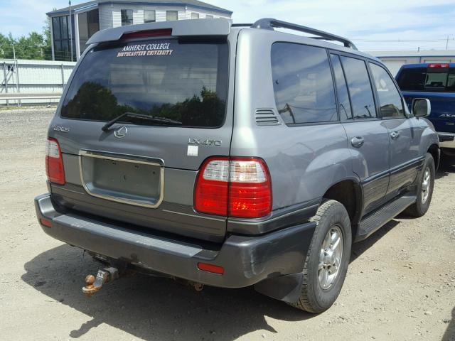 JTJHT00W623512410 - 2002 LEXUS LX 470 GRAY photo 4