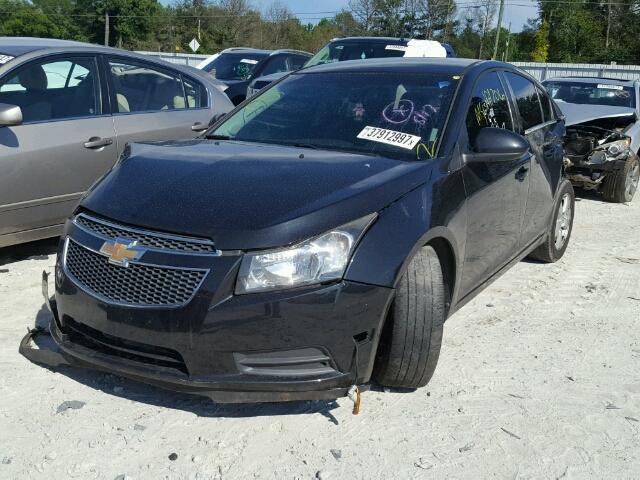 1G1PF5SC5C7176788 - 2012 CHEVROLET CRUZE LT BLACK photo 2