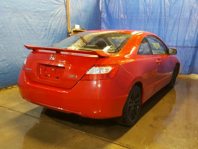 2HGFG21527H703120 - 2007 HONDA CIVIC SI RED photo 4