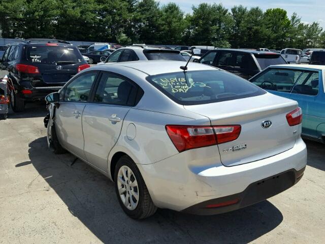 KNADM4A35F6426159 - 2015 KIA RIO LX SILVER photo 3