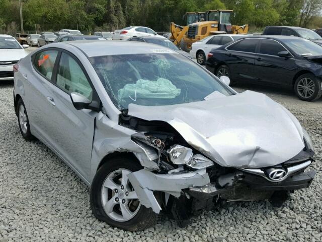 5NPDH4AEXEH499170 - 2014 HYUNDAI ELANTRA SE SILVER photo 1