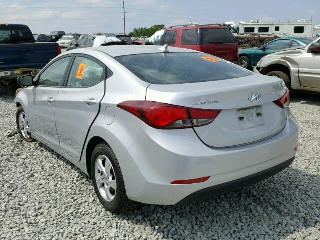 5NPDH4AEXEH499170 - 2014 HYUNDAI ELANTRA SE SILVER photo 3