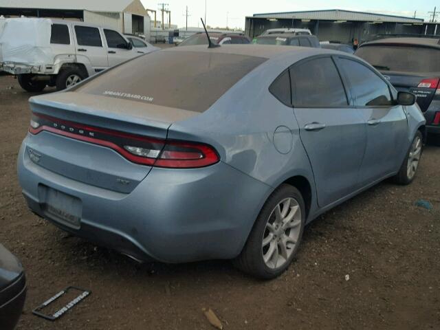 1C3CDFBAXDD288722 - 2013 DODGE DART SXT BLUE photo 4