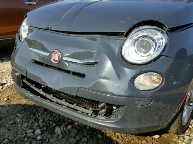 3C3CFFKR5HT526248 - 2017 FIAT 500 POP GRAY photo 9