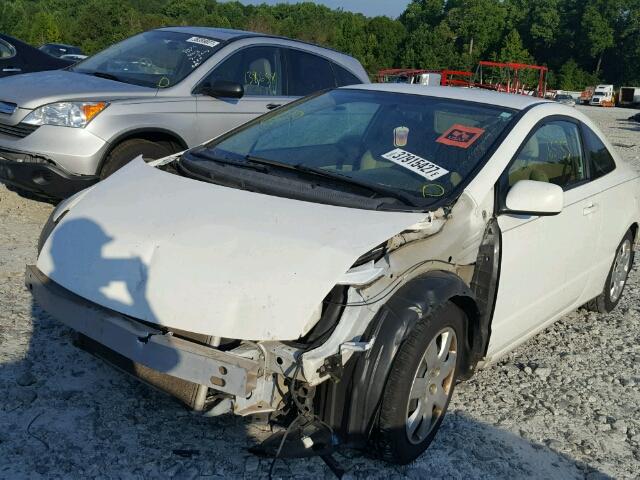 2HGFG12656H584186 - 2006 HONDA CIVIC LX WHITE photo 2