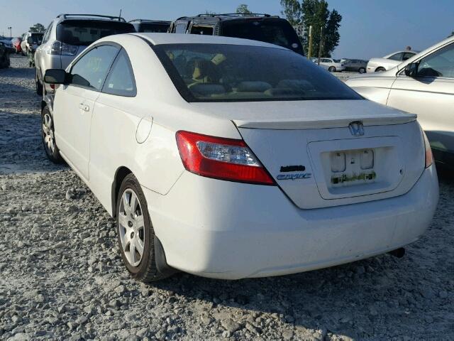 2HGFG12656H584186 - 2006 HONDA CIVIC LX WHITE photo 3