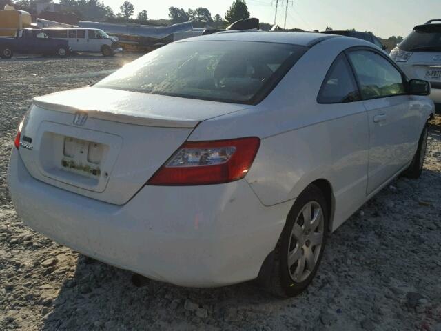 2HGFG12656H584186 - 2006 HONDA CIVIC LX WHITE photo 4