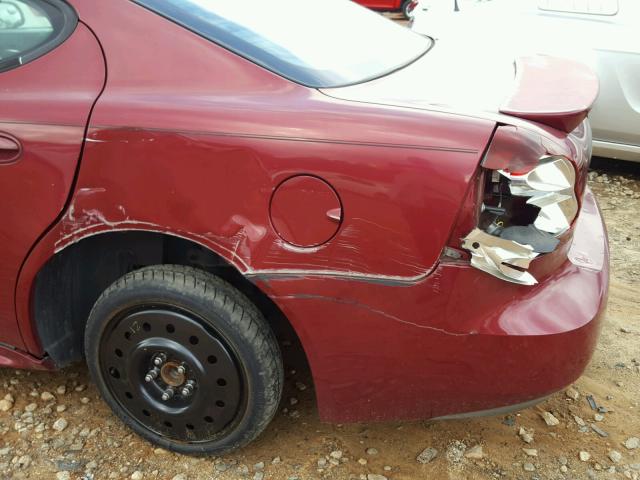 2G2WS522541341635 - 2004 PONTIAC GRAND PRIX MAROON photo 9