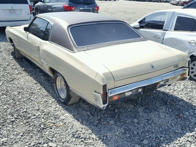 138571L172236 - 1971 CHEVROLET MONTECARLO BEIGE photo 3