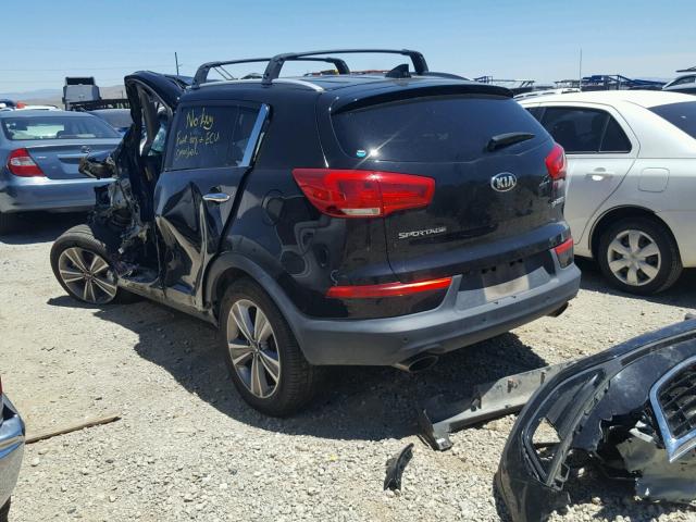 KNDPCCA63E7662468 - 2014 KIA SPORTAGE S BLACK photo 3