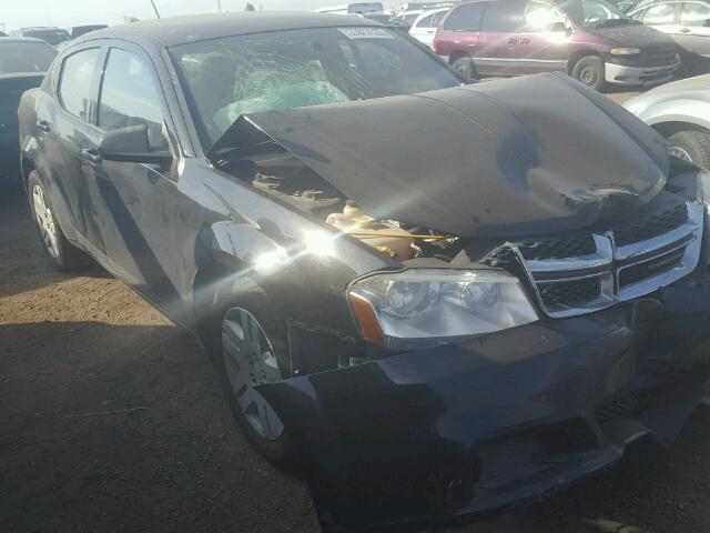 1C3CDZABXCN215130 - 2012 DODGE AVENGER BLACK photo 1